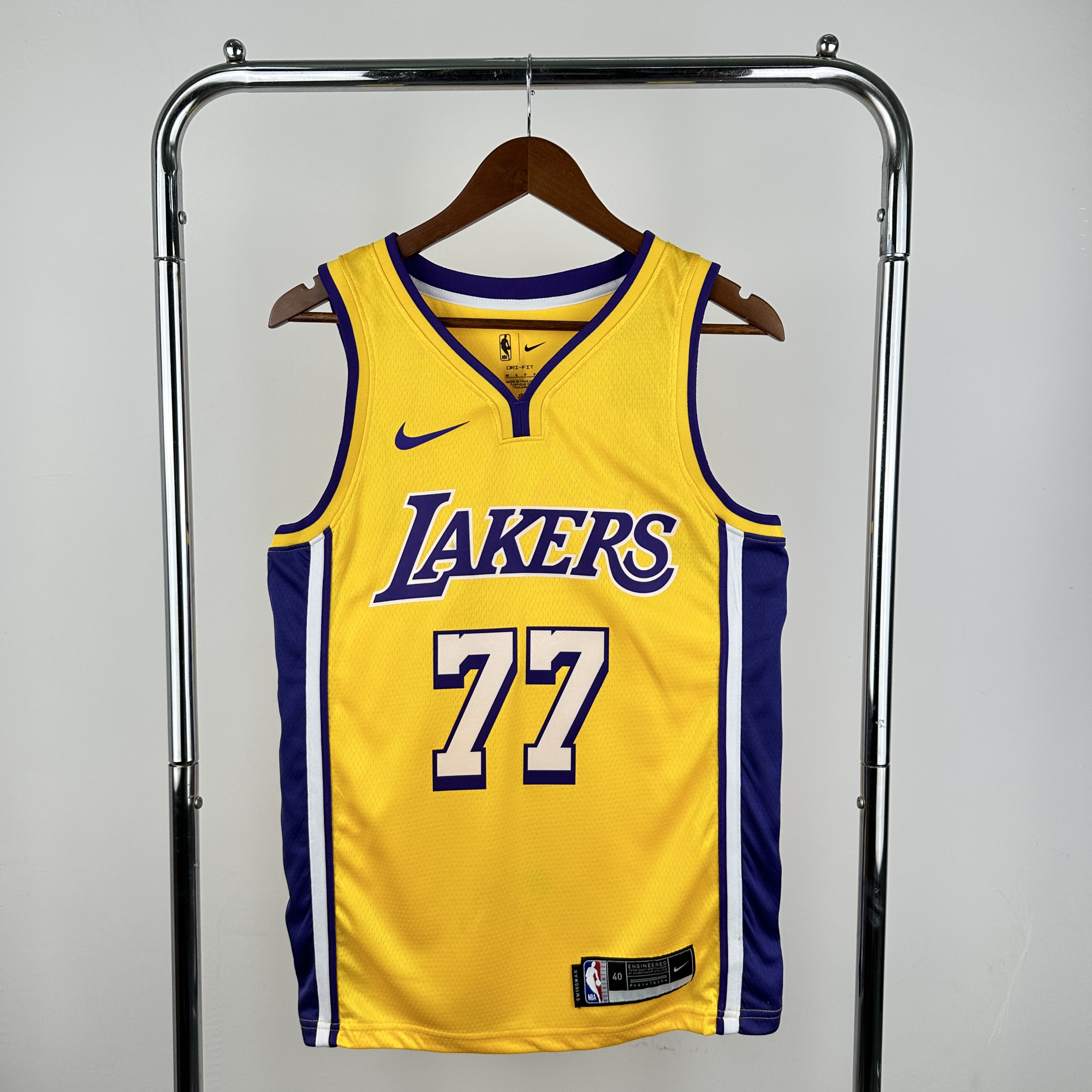 Men Los Angeles Lakers #77 Doncic Yellow Season Nike 2025 NBA Jersey style 2->sacramento kings->NBA Jersey